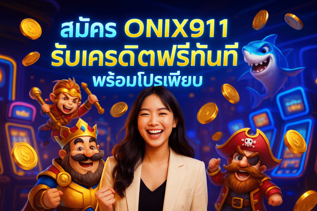 สมัคร ONIX911 รับเครดิตฟรีทันที พร้อมโปรเพียบ